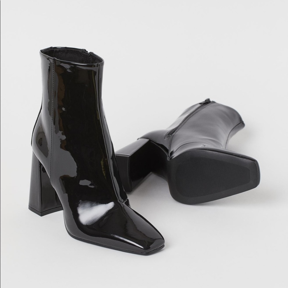 Black Patent leather boots